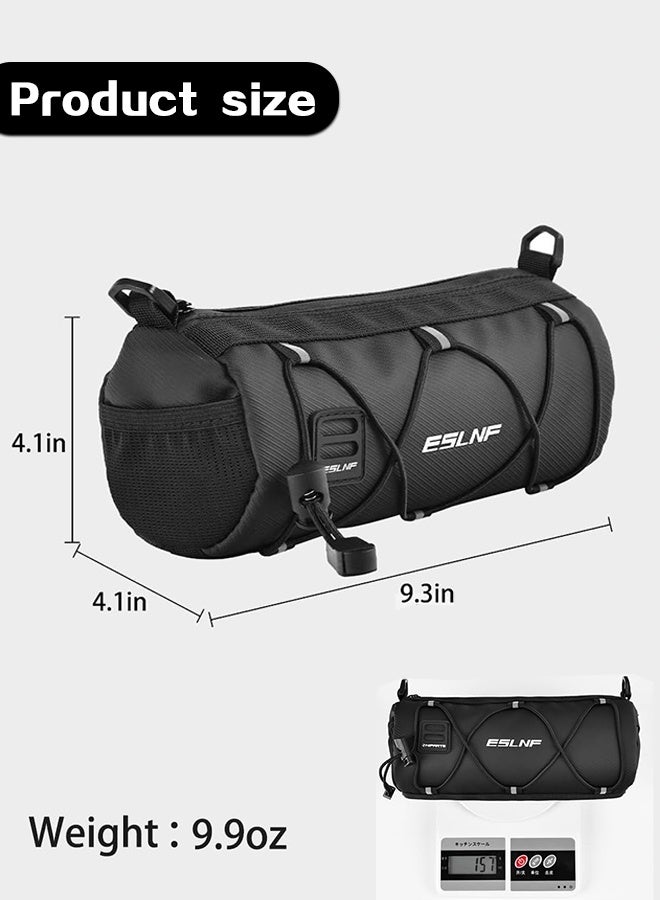 ESLNF Bike Handlebar Bag, Bicycle Front Bag Frame Storage Roll Bag Mountain Road Bikes Commuter Shoulder Bag Professional Cycling Accessories - Image 2